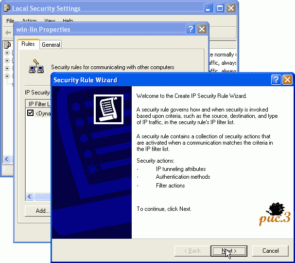 IPSec Windows Linux: Create IP Security Policy