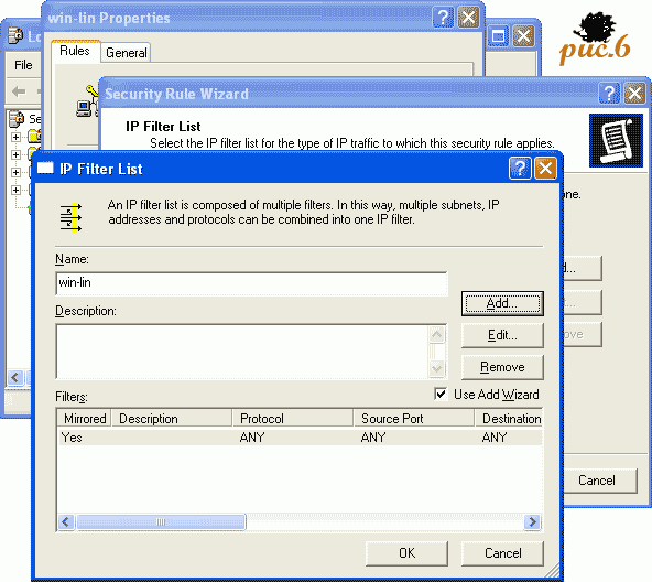 IPSec Windows Linux: IP Filter List